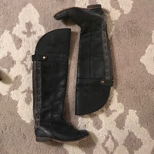 Jeffrey Campbell black over the knee boots 6.5